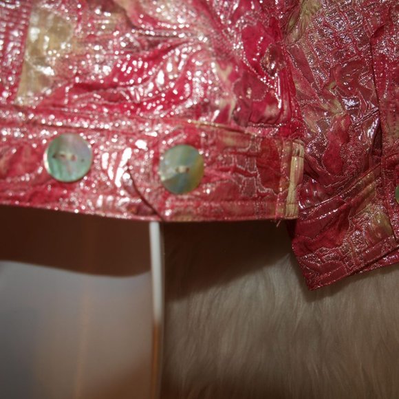 Pink Iridescent JACKET SIZE 8 BY RUBY RD. WORN ONCE - Picture 3 of 5